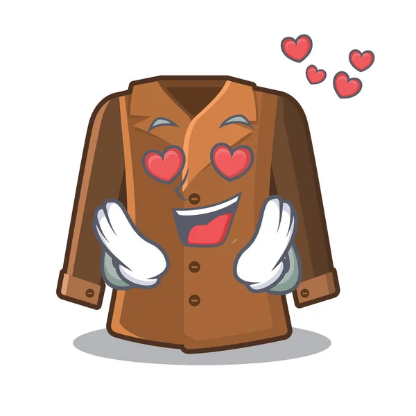 Szerelmes rajzfilm kabát tartani egy szekrényben — Stock Vector