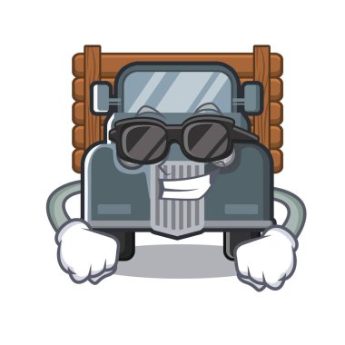 Masa karikatür üzerinde Süper serin eski oyuncak kamyon