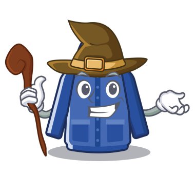 Bir karikatür şeklinde Cadı yağmurluk