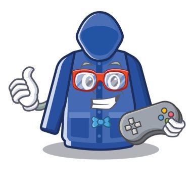 Bir karikatür şeklinde Gamer yağmurluk