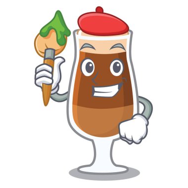 Sanatçı americano cafe karakter gözlük hizmet