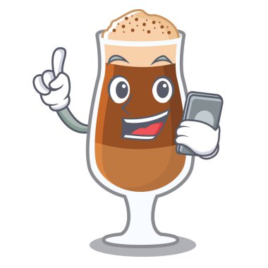 Telefon americano kafe karakter gözlük servis ile