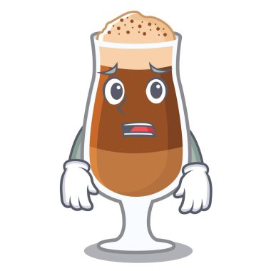 Bir karikatür şişesinde Korkmuş americano kafe