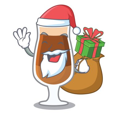 Karikatür şeklinde hediye americano kafe ile Santa