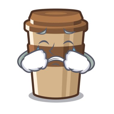 Ağlayan espresso karakter şişesine döküldü