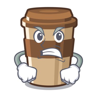 Kızgın espresso karakter şişesine döküldü