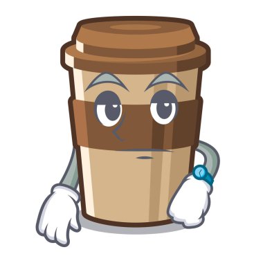 Bekleyen espresso maskot masasının üzerine yerleştirilir