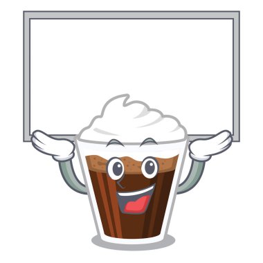 Up board İrlandalı coffe karikatür ile izole