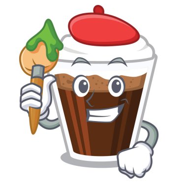 Sanatçı İrlandalı coffe karikatür ile izole