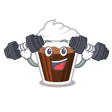 Fitness İrlandalı coffe karikatür ile izole
