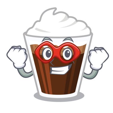 Süper kahraman İrlanda kahvesi cam çizgi film döktü