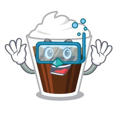 Dalış İrlandalı kahve cam karikatür döküldü