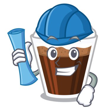 Mimar İrlanda kahvesi cam çizgi film döktü