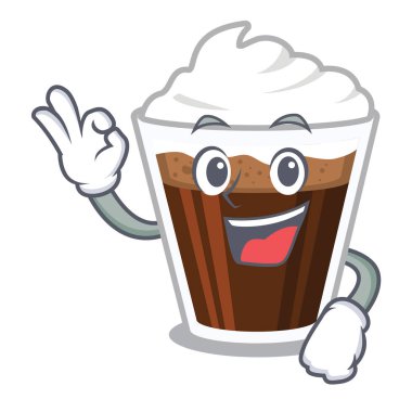 Tamam İrlanda kahvesi cam çizgi film döktü