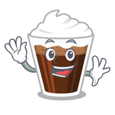 Sallanan İrlanda kahvesi cam karikatür döküldü