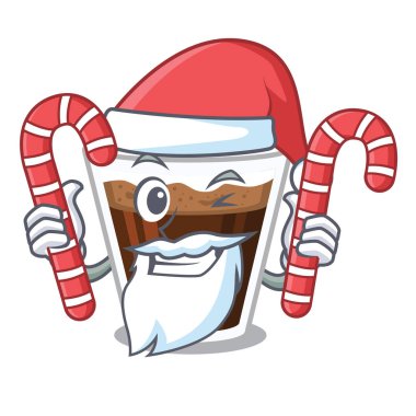 Karakter şeklinde şeker İrlandalı coffe ile Santa