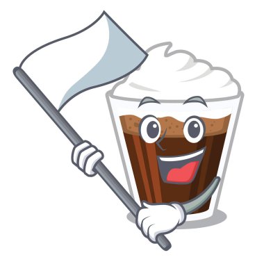 Karakter şeklinde bayrak İrlandalı coffe ile