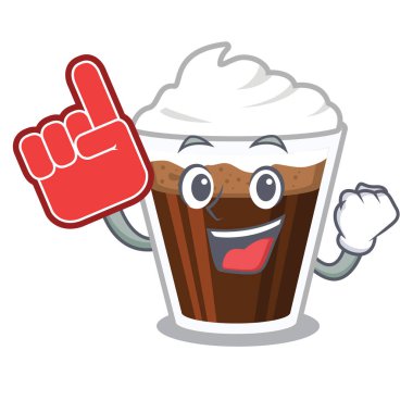 Karakter şeklinde köpük parmak İrlandalı coffe