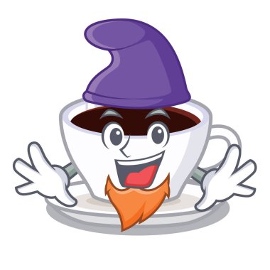 Elf latte macchiato maskot ile izole
