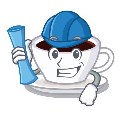 Mimar latte macchiato karikatür cam döktü