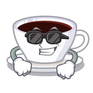 Süper serin latte macchiato karikatür cam dökülür