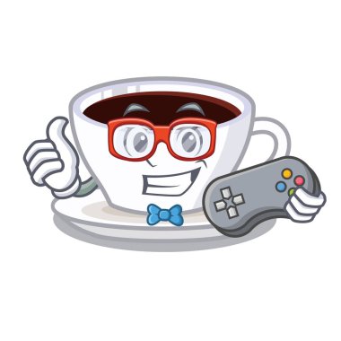 Cartoos şeklinde Gamer latte macchiato