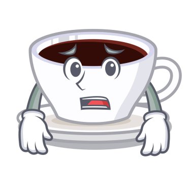 Cartoos şeklinde Korkmuş latte macchiato