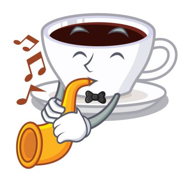 Cartoos şeklinde trompet latte macchiato ile