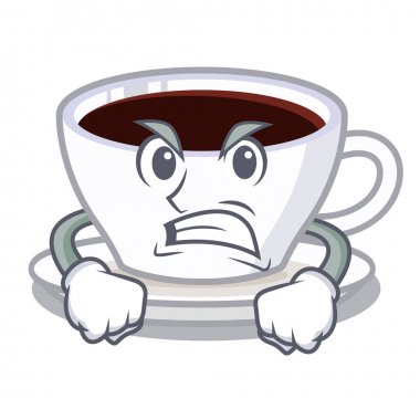 Cartoos şeklinde kızgın latte macchiato