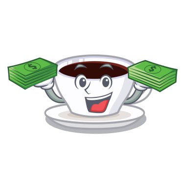 Cartoos şeklinde para çantası latte macchiato ile