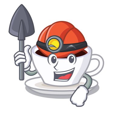 Cartoos şeklinde Madenci latte macchiato