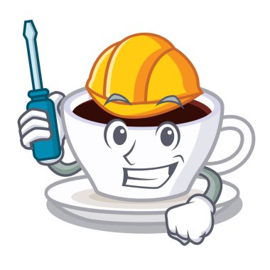 Buzdolabında Otomotiv karakteri latte macchiato