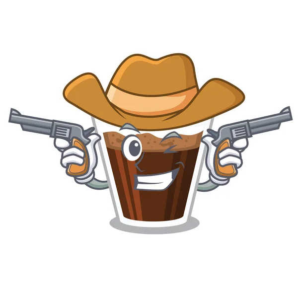 Cowboy café irlandais isolé avec le dessin animé — Image vectorielle