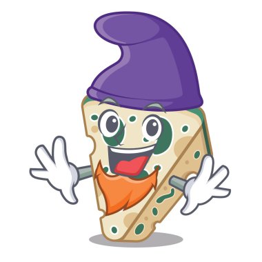 Karikatür şeklinde Elf mavi peynir