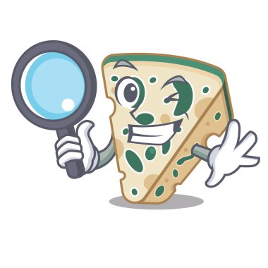 Dedektif mavi peynir karikatür plaka servis