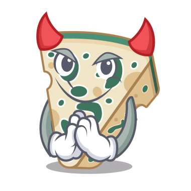 Karakter buzdolabında Şeytan mavi peynir