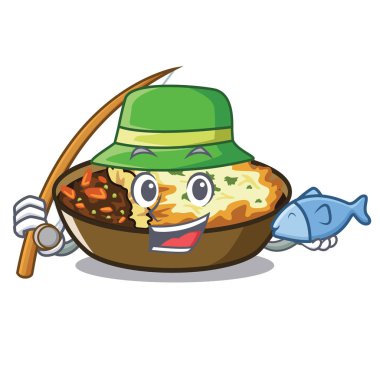 Bir maskot şeklinde Balıkçılık graten