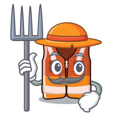 Karakterizole Çiftçi güvenlik yeleği