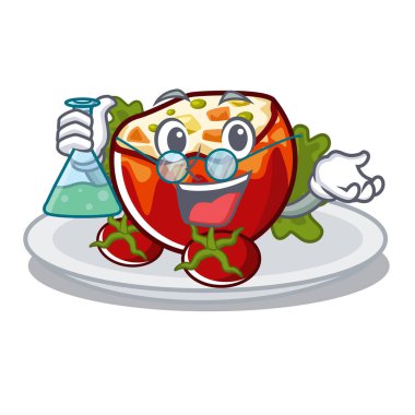 Profesör maskot izole domates dolması