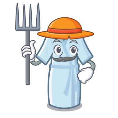 Bir karikatür şeklinde Çiftçi bornoz