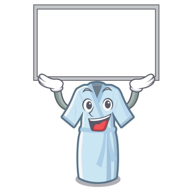 Bir karikatür şeklinde yukarı tahta bornoz