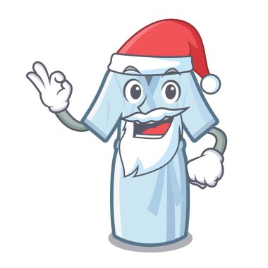 Karikatür ile izole Santa bornoz