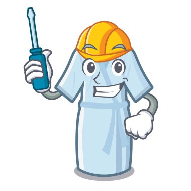 Sessiz bornoz karikatür ile izole