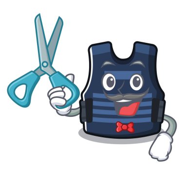 Berber bulletprof yelek maskot izole