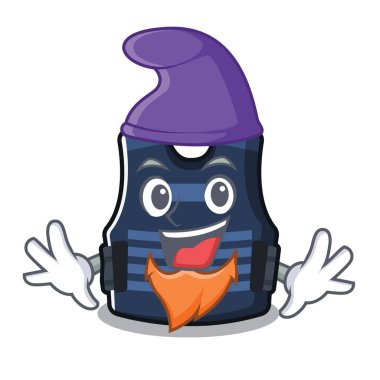 Elf bulletprof yelek maskot izole