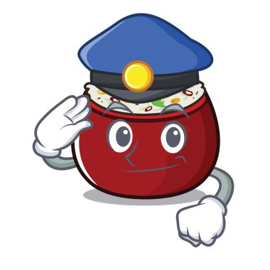 Polis lor pirinç maskot kase servis