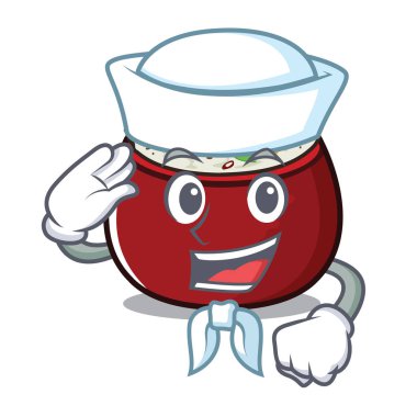 Denizci lor pirinç maskot kase servis