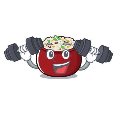 Fitness lor pirinç maskot kase servis