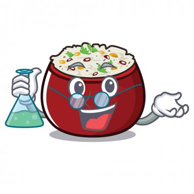 Ahşap karikatür masa nın üzerinde Profesör lor pirinç