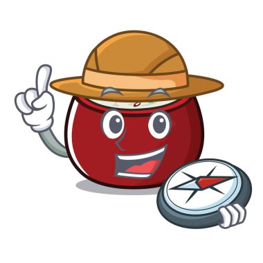 Kaşif lor pirinç karikatür ile izole